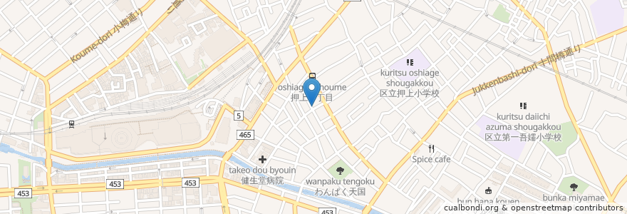 Mapa de ubicacion de Endo en Japan, 東京都, 墨田区.