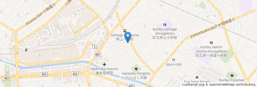 Mapa de ubicacion de 遠藤利三郎商店 en 日本, 東京都, 墨田区.