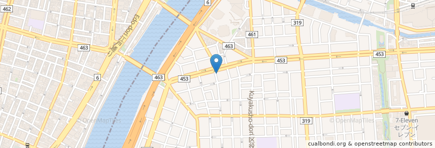 Mapa de ubicacion de 634 BAR en ژاپن, 東京都, 墨田区.