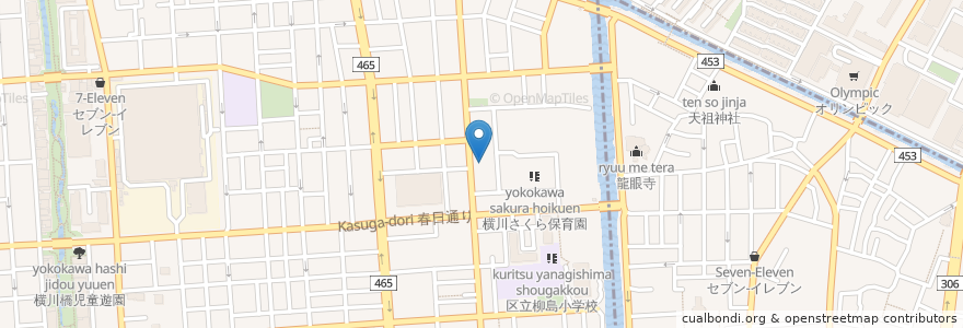 Mapa de ubicacion de 柳島カフェ en Jepun, 東京都, 墨田区.