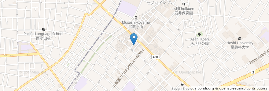 Mapa de ubicacion de 火防稲荷 en Japan, Tokyo, Shinagawa.