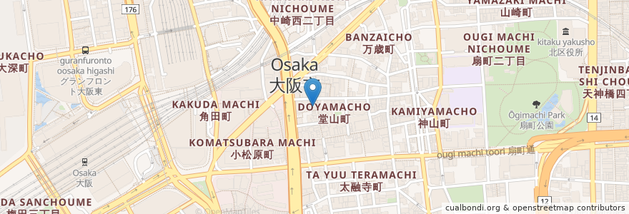 Mapa de ubicacion de ヘブンヒル en Giappone, Prefettura Di Osaka, 大阪市, 北区.