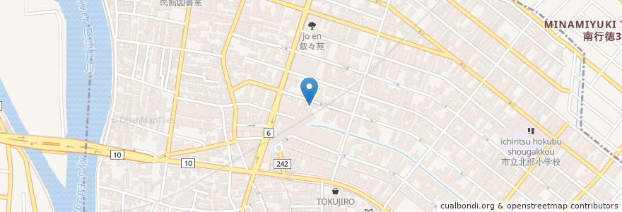 Mapa de ubicacion de Trattora Tre Frecce en Japan, Präfektur Chiba, 浦安市.