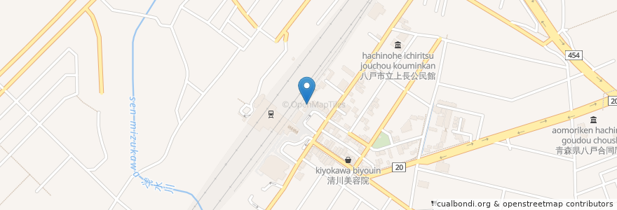 Mapa de ubicacion de ごっちょ寿司 en Giappone, Prefettura Di Aomori, 八戸市.