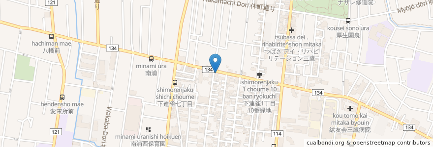 Mapa de ubicacion de 737総合内科クリニック en Japonya, 東京都, 三鷹市.
