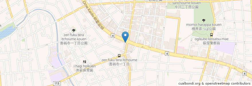 Mapa de ubicacion de ヨロコビ en 日本, 東京都, 杉並区.