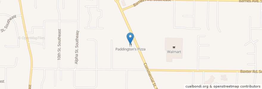 Mapa de ubicacion de Paddington's Pizza en Соединённые Штаты Америки, Орегон, Marion County, Salem.