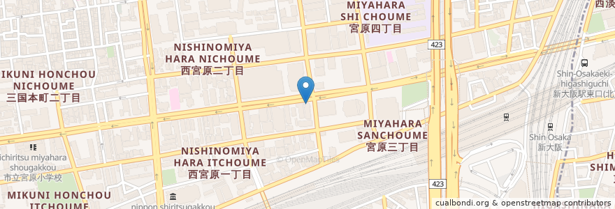 Mapa de ubicacion de 河童ラーメン本舗 en 日本, 大阪府, 大阪市, 淀川区.