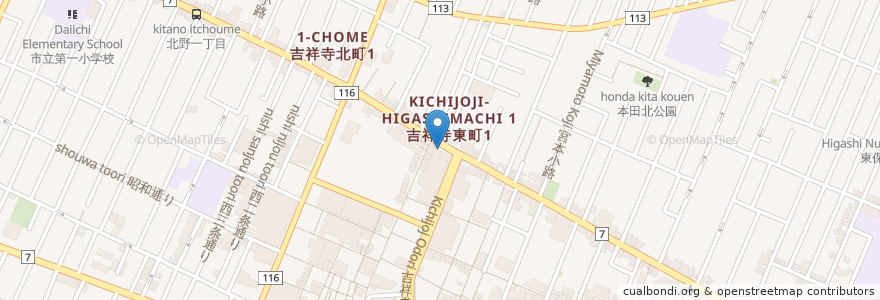 Mapa de ubicacion de エコロパーク吉祥寺第4 en Japão, Tóquio, 武蔵野市.
