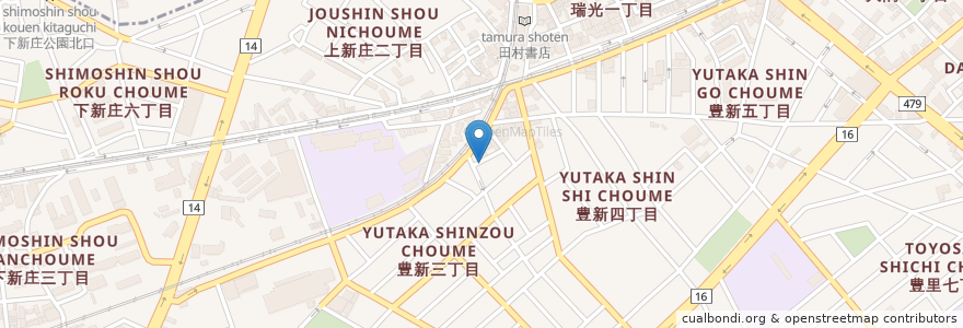 Mapa de ubicacion de しもじま亭 en Япония, Осака, 大阪市, 東淀川区.