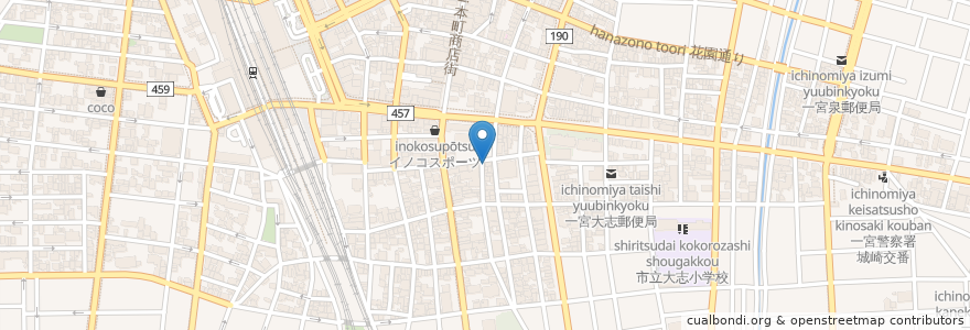 Mapa de ubicacion de うなぎや en 日本, 爱知县, 一宮市.