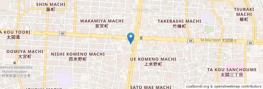 Mapa de ubicacion de よりみち en Japonya, 愛知県, 名古屋市, 中村区.