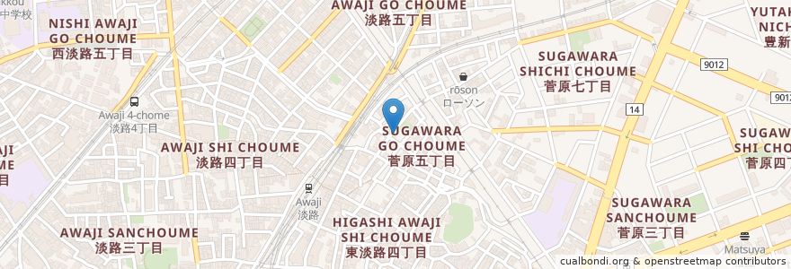 Mapa de ubicacion de 神谷歯科医院 en Japan, Osaka Prefecture, Osaka, Higashiyodogawa Ward.