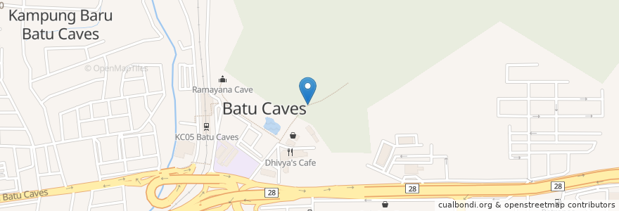 Mapa de ubicacion de Batu Caves (பத்து மலை) en Malesia, Selangor.