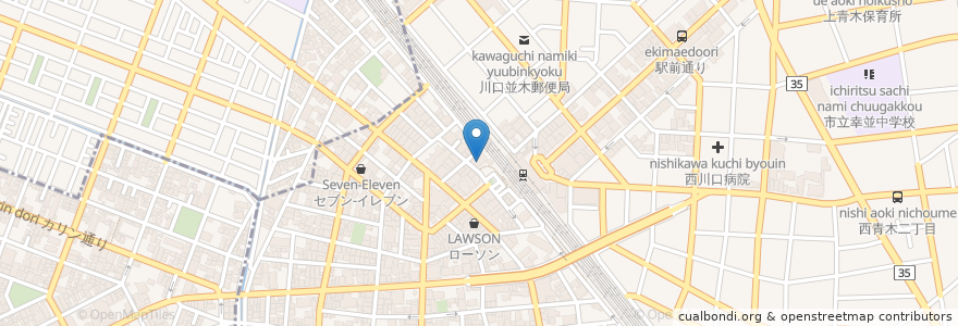 Mapa de ubicacion de 三菱東京UFJ銀行 西川口支店 en 日本, 埼玉県.