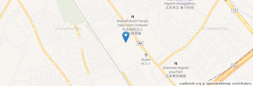 Mapa de ubicacion de 北本市 南部公民館 en Japan, 埼玉県, 北本市.