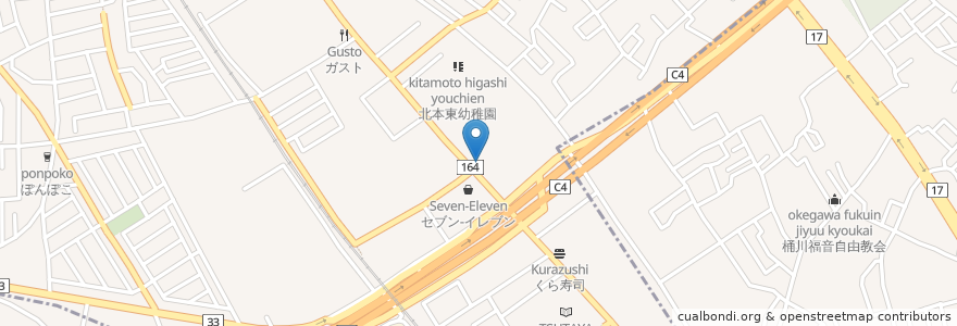 Mapa de ubicacion de わいず en 日本, 埼玉県, 北本市.