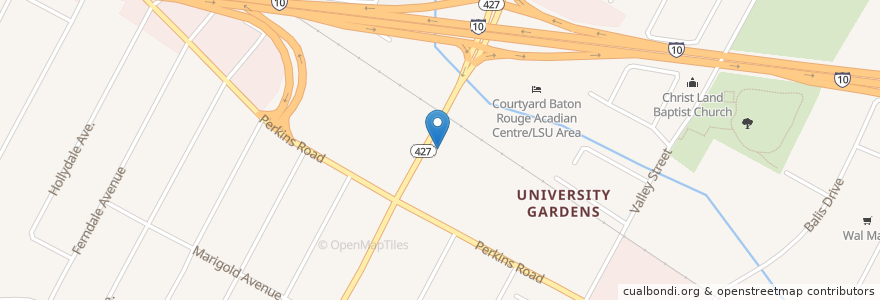 Mapa de ubicacion de Create Studios en Amerika Syarikat, Louisiana, East Baton Rouge Parish, Baton Rouge.
