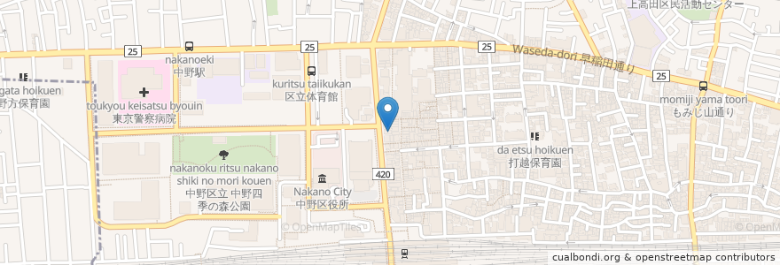 Mapa de ubicacion de ルノアール en Japon, Tokyo, 中野区.