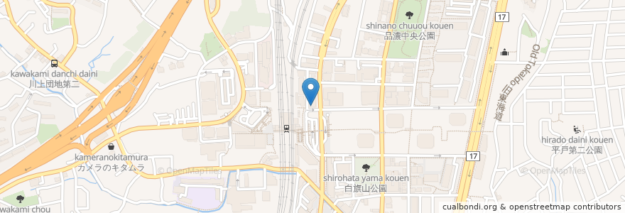 Mapa de ubicacion de 横浜銀行 en Giappone, Prefettura Di Kanagawa, 横浜市, 戸塚区.