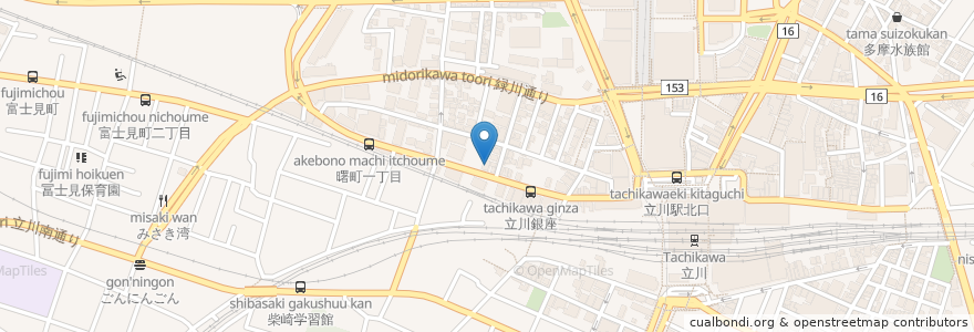 Mapa de ubicacion de タイムズ en Japón, Tokio, Tachikawa.