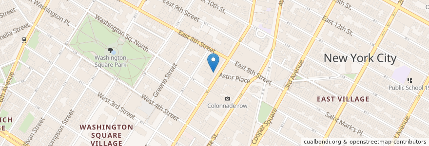 Mapa de ubicacion de Cozy Soup 'n' Burger en 美利坚合众国/美利堅合眾國, 纽约州 / 紐約州, 纽约, 纽约县, Manhattan.