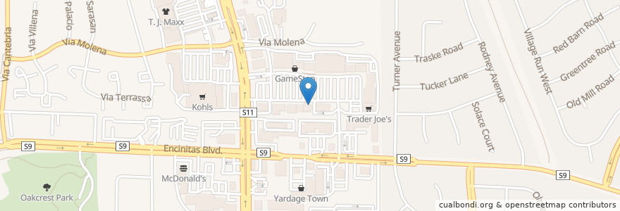 Mapa de ubicacion de Mister Sushi en Estados Unidos Da América, Califórnia, San Diego County, Encinitas.