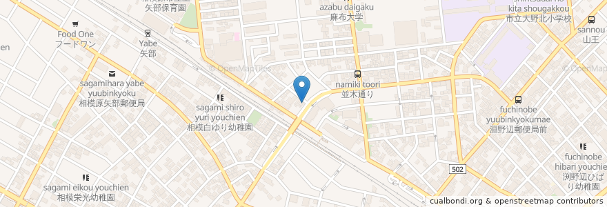 Mapa de ubicacion de ミルオン en Giappone, Prefettura Di Kanagawa, 相模原市, 中央区.
