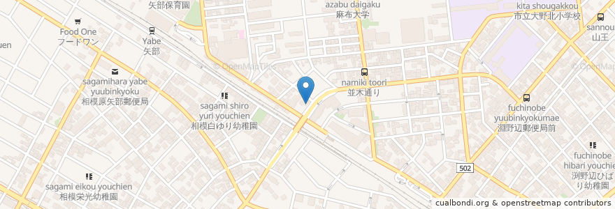 Mapa de ubicacion de ゆるり en Japon, Préfecture De Kanagawa, 相模原市, 中央区.