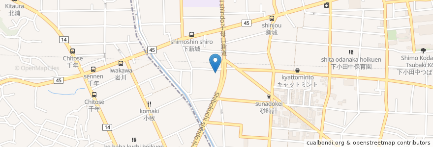 Mapa de ubicacion de 高野動物病院 en Japan, Präfektur Kanagawa, 川崎市, 中原区.