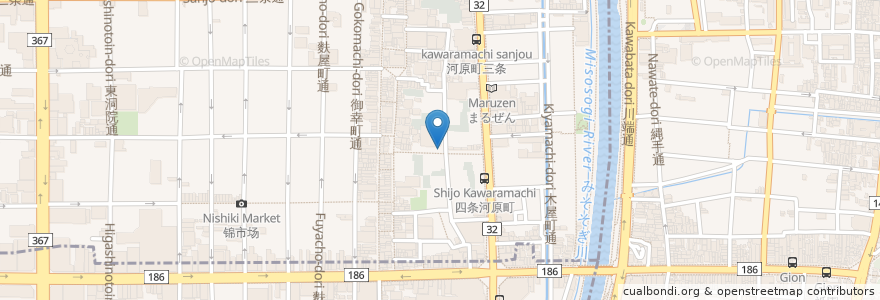 Mapa de ubicacion de ELK en Giappone, Prefettura Di Kyoto, Kyoto, 中京区.