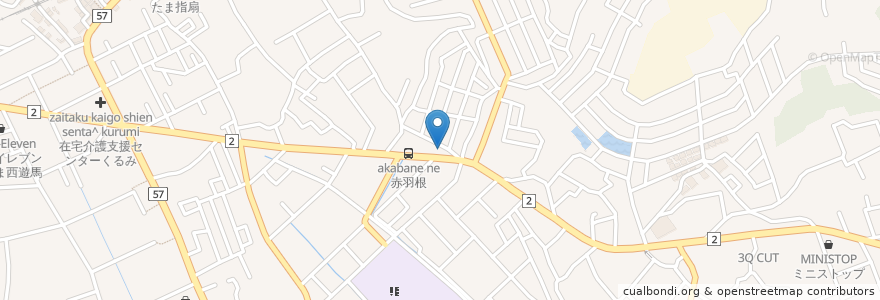 Mapa de ubicacion de 幸楽苑 en 日本, 埼玉県, さいたま市, 西区.