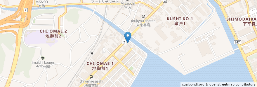 Mapa de ubicacion de まいどおおきに en 日本, 広島県, 廿日市市.