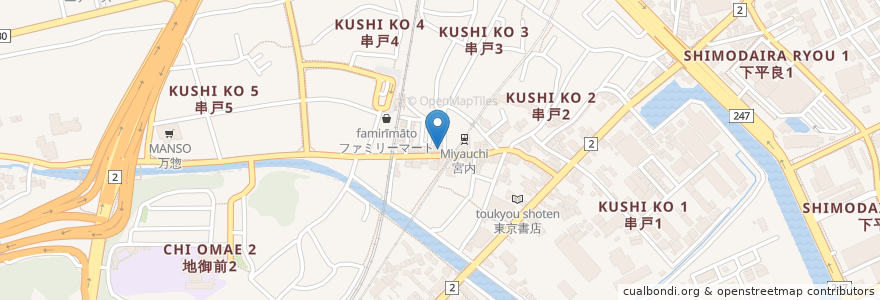 Mapa de ubicacion de シミズ歯科 en 日本, 広島県, 廿日市市.