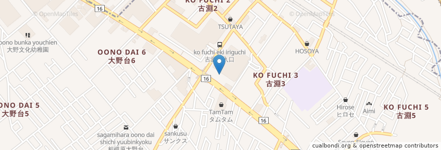 Mapa de ubicacion de 駐輪場 en 日本, 神奈川県, 相模原市, 南区.