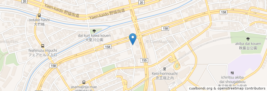 Mapa de ubicacion de サンドラッグ en Japón, Tokio, Hachioji.