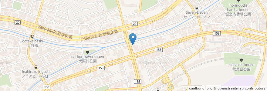 Mapa de ubicacion de 駐輪場 en 일본, 도쿄도, 八王子市.