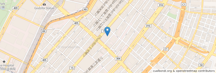 Mapa de ubicacion de 三越銀座店 9階 授乳室 en Japão, Tóquio.