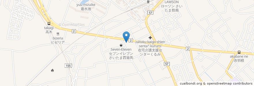 Mapa de ubicacion de 湯澤歯科 en Japon, Préfecture De Saitama, さいたま市, 西区.