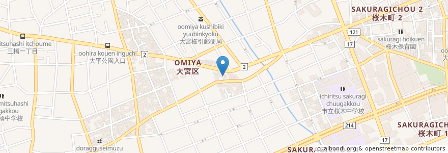 Mapa de ubicacion de ENEOS en Japan, Saitama Prefecture, Saitama, Omiya Ward.