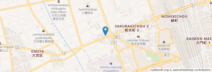 Mapa de ubicacion de アプリシア en ژاپن, 埼玉県, さいたま市, 大宮区.