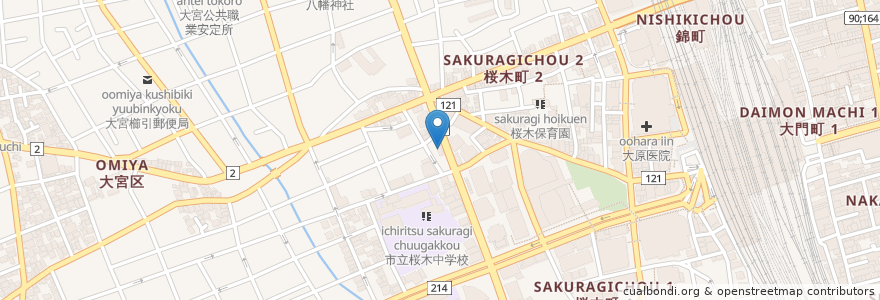 Mapa de ubicacion de トヨタレンタカーリース en Giappone, Prefettura Di Saitama, さいたま市, 大宮区.