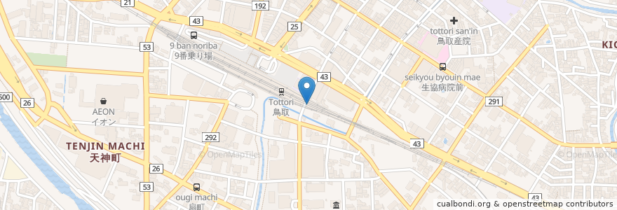 Mapa de ubicacion de 市営鳥取駅高架下第1自転車駐輪場 en Japão, 鳥取県, 鳥取市.