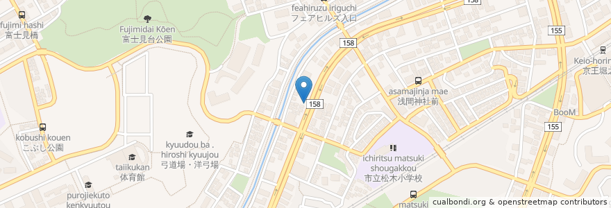 Mapa de ubicacion de 駐輪場 en 日本, 東京都, 八王子市.