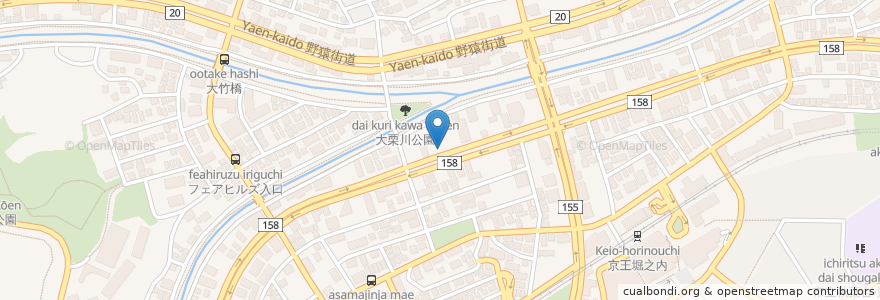 Mapa de ubicacion de 駐輪場 en Japonya, 東京都, 八王子市.
