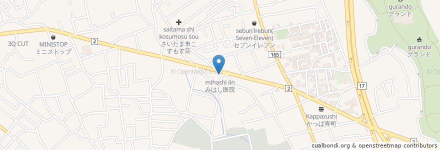 Mapa de ubicacion de みはし医院 en 日本, 埼玉県, さいたま市, 西区.