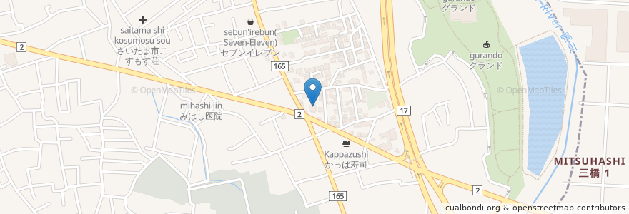 Mapa de ubicacion de デイリハ三橋 en 日本, 埼玉県, さいたま市, 西区.