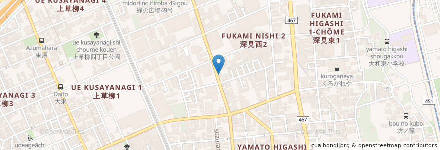 Mapa de ubicacion de すき家 en Jepun, 神奈川県, 大和市.