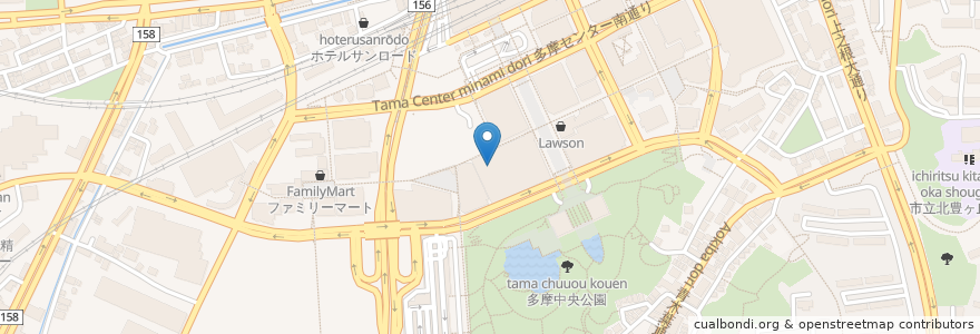 Mapa de ubicacion de 赤ちゃん休憩室 en اليابان, 東京都, 多摩市.