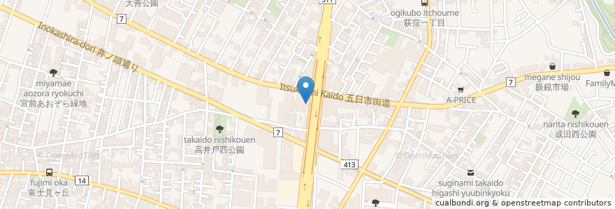 Mapa de ubicacion de れんせい会 en ژاپن, 東京都, 杉並区.